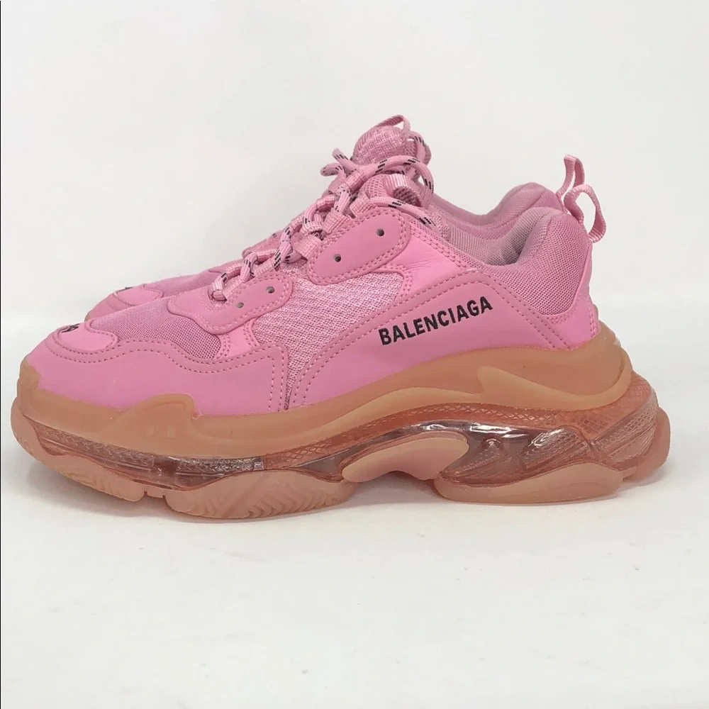 Balenciaga Triple S Pink Clear Sole Women’s Sneakers - Size EU 39 (9W) No Box - Picture 7 of 13